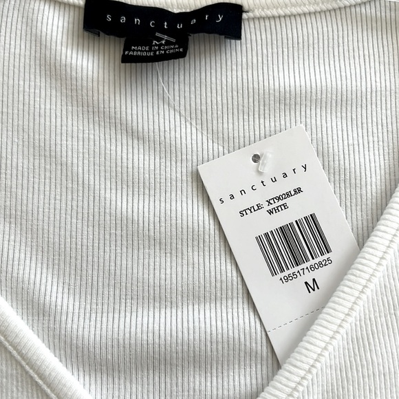 Sanctuary White Ribbed Tee - Picture 4 of 6